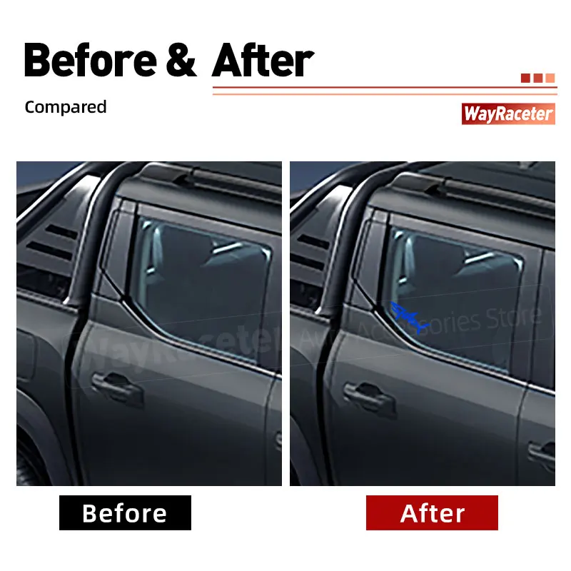 Creative Car Sticker Window Trunk DoorFender Graphics Reflective Decal For BYD Shark 2024 2025 Pick Up Off Road 4X4 Accessories