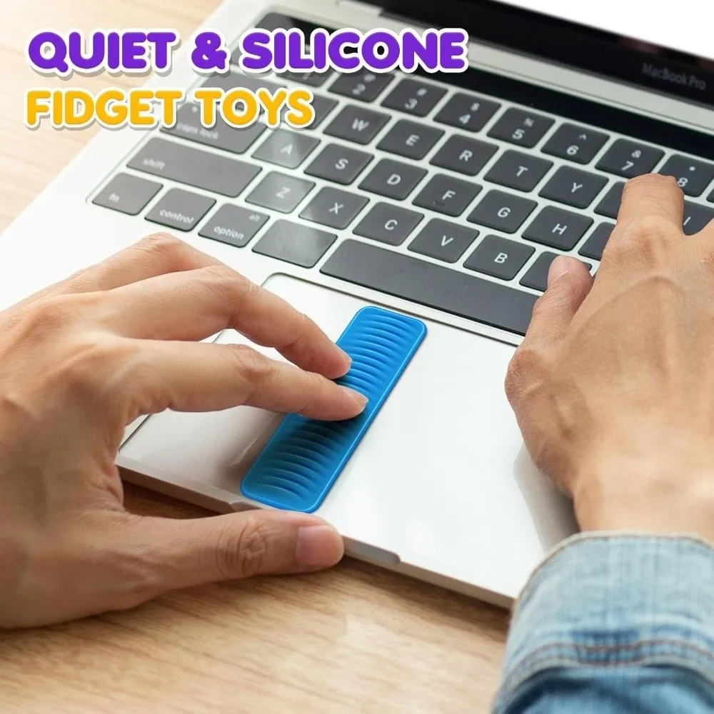 

New Silicone Sensory Fidget Colorful Textured Strip Suction Cup Keep Hands Busy Fingertip Sensory Textured Strip Adults Use