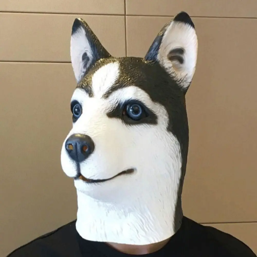 Prop Costume Props Party Performance Props Dog Head Cover Animal Costume Props Halloween Masks Prank Crazy Party Props