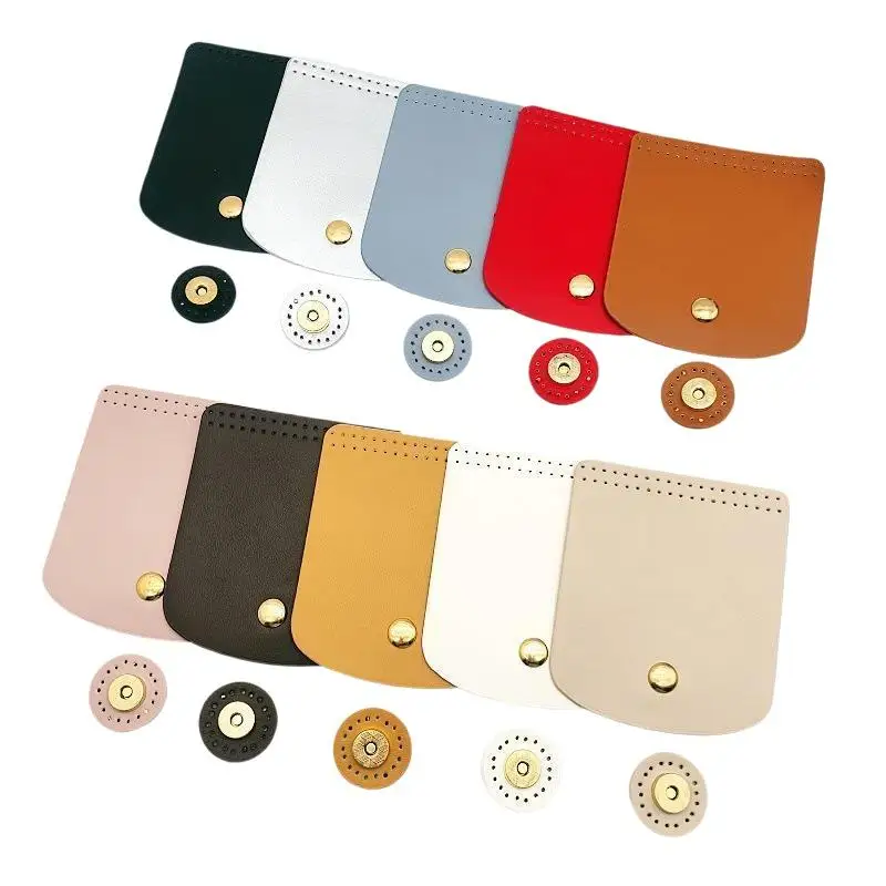 Taschenklappdeckel für Damen, Häkeltaschen-Zubehör, DIY PU-Leder-Klappenmaterial, Häkeltaschen-Teile für gestrickte Taschen – Detail 6
