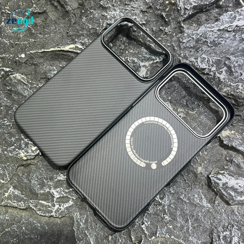 حافظة هاتف فاخرة فاخرة من ألياف الأراميد من سلسلة iPhone 17 مع ملمس مغناطيسي ممتاز #5
