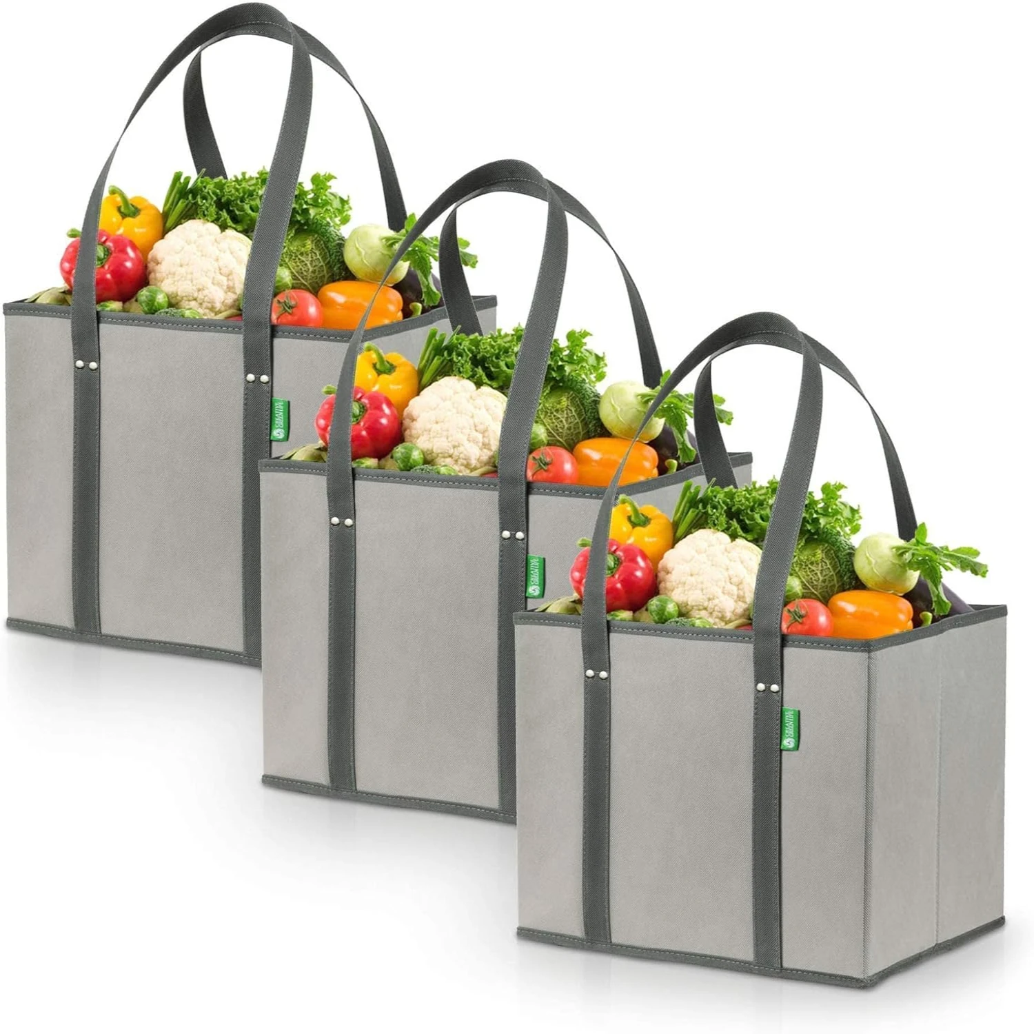 

Creative Green Life Ultimate Shopping Bag 5-Pack - Reusable Grocery Box Bags (3) & Insulated Grocery Bags (2) - Premium Quality,