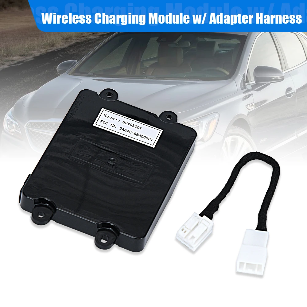 Wireless Charging Module With Adapter Harness For 17+ Buick Lacrosse Cadillac Escalade Chevrolet GMC Canyon 13521066/ 13507652