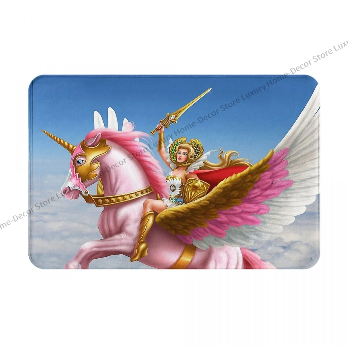 Non-slip Doormat Bath Mat She-Ra And Swiftwind Soaring In The Clouds Hallway Carpet Entrance Door Rug Indoor Decor