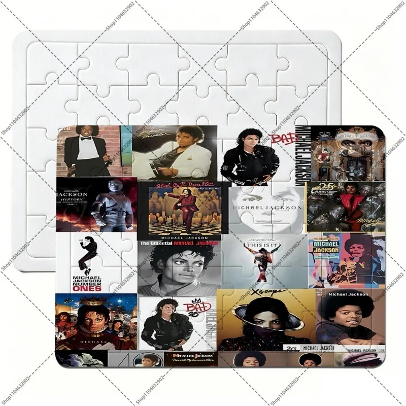 Michael Jackson Themed Paper 30PCS Jigsaw Puzzles The King of Pop MJ Pattern Puzzle Educational Learning Toys Unisex Gifts New view 2