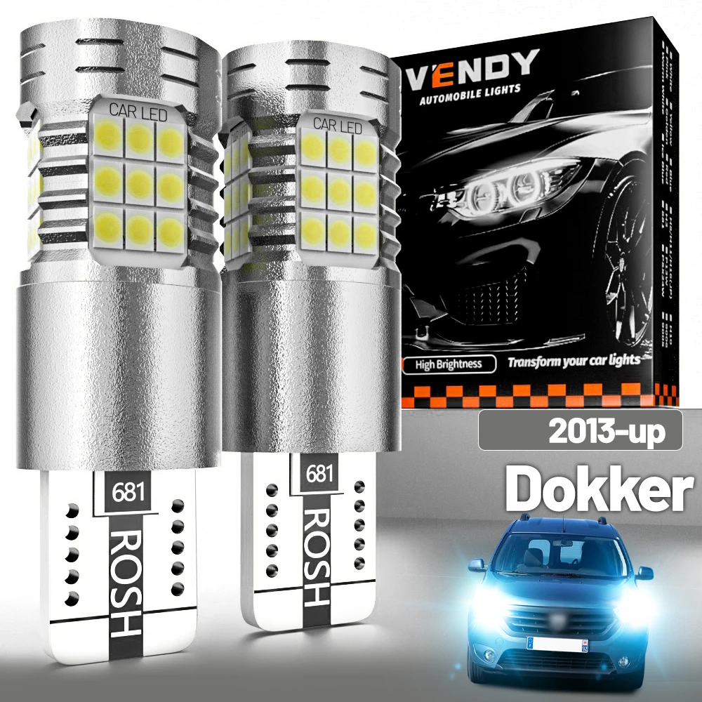 

2 шт. светодиодный парковочный фонарь для Renault Dokker 2013-2020, габаритная лампа 2014 2015 2016 2017 2018 2019 аксессуары Canbus