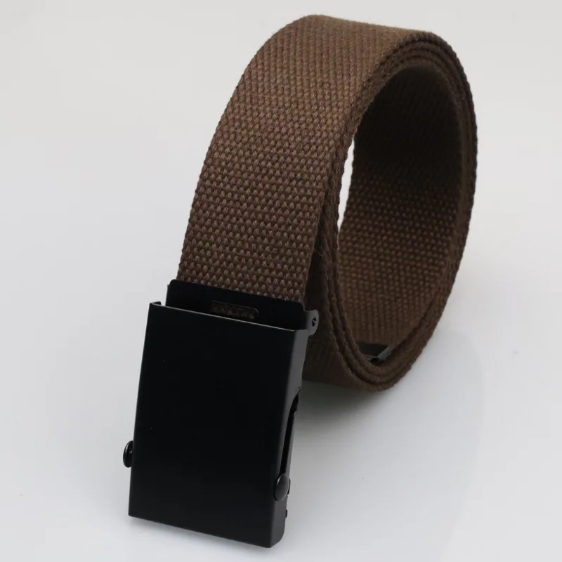3,8 cm Casual Canvas Gürtel Silber Legierung Schnalle Einfarbig Outdoor Bequeme Baumwolle Sport Gürtel Unisex – Detail 5