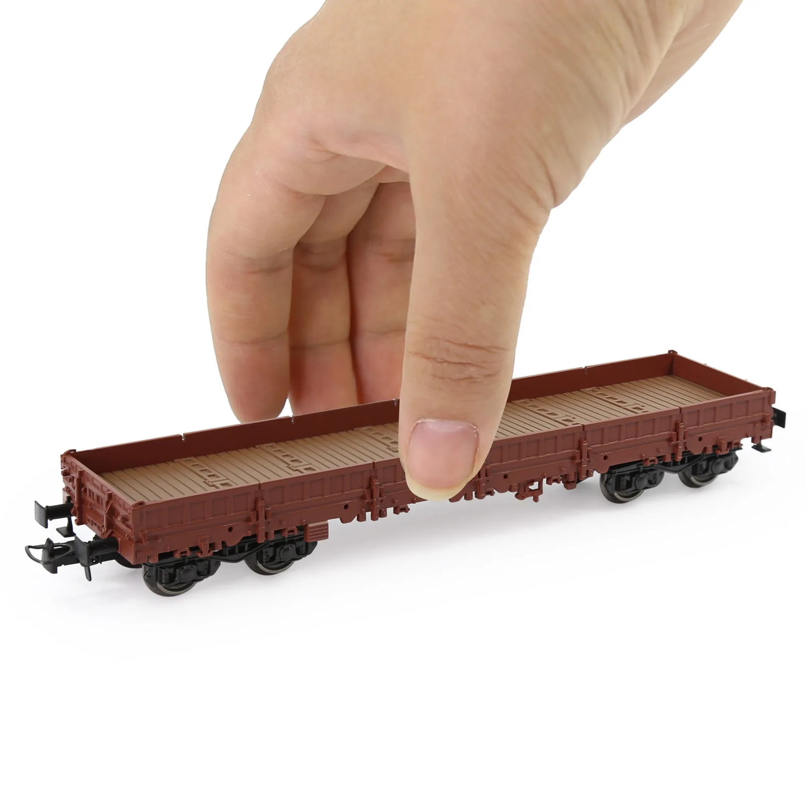 3 Units Evemodel Trains -C8764 HO Scale 1:87 40\' Low-side Car Model Wagon Painted Unlettered