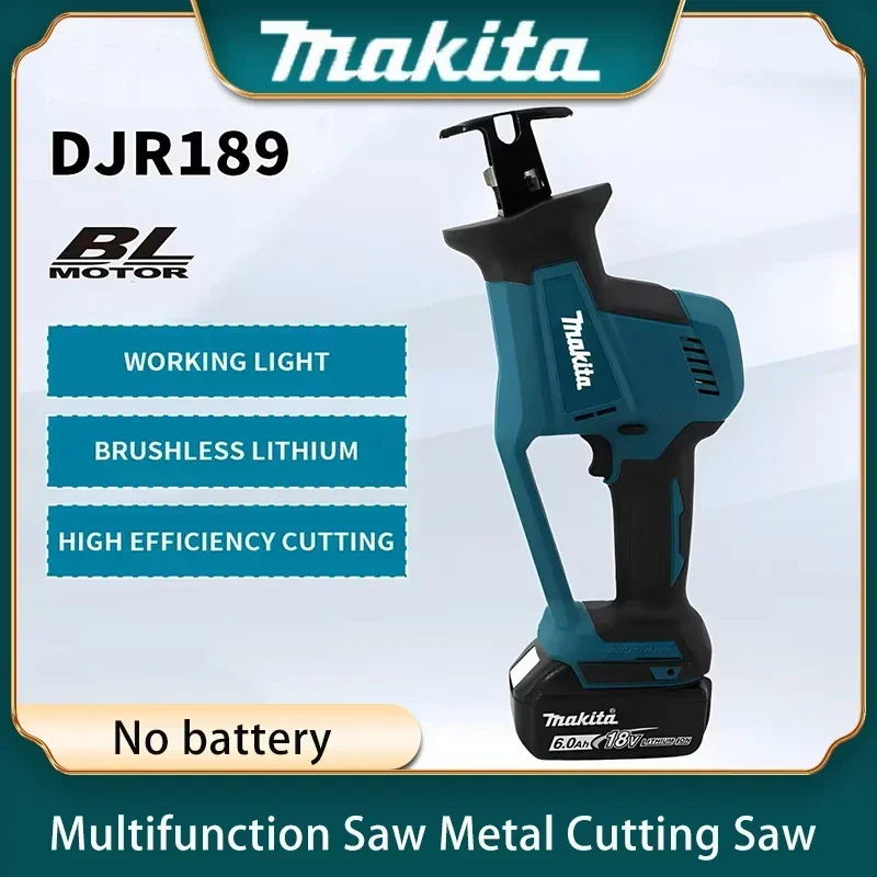 

Аккумуляторная многофункциональная пила Makita DJR189 18В с литиевой батареей, портативная пила для резки металла и дерева