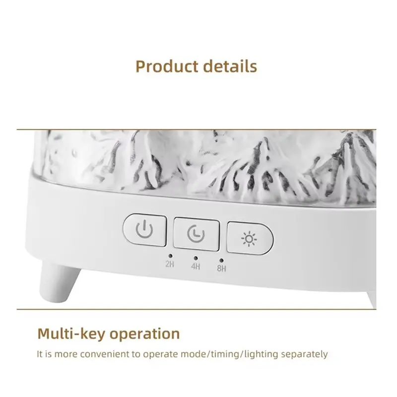 A74G-Dual Mist Mode Aroma Humidifier 200Ml Diffuser 7 Color Light USB Ultrasonic Aromatherapy Airhumidifier Air Purification