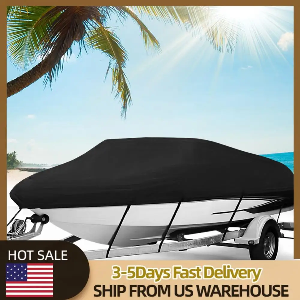 

Чехол для лодки 14-16 футов, ткань Оксфорд 210D, сверхмощный чехол для лодки, водонепроницаемая V-образная защита корпуса для яхт, двигателей, гребных лодок