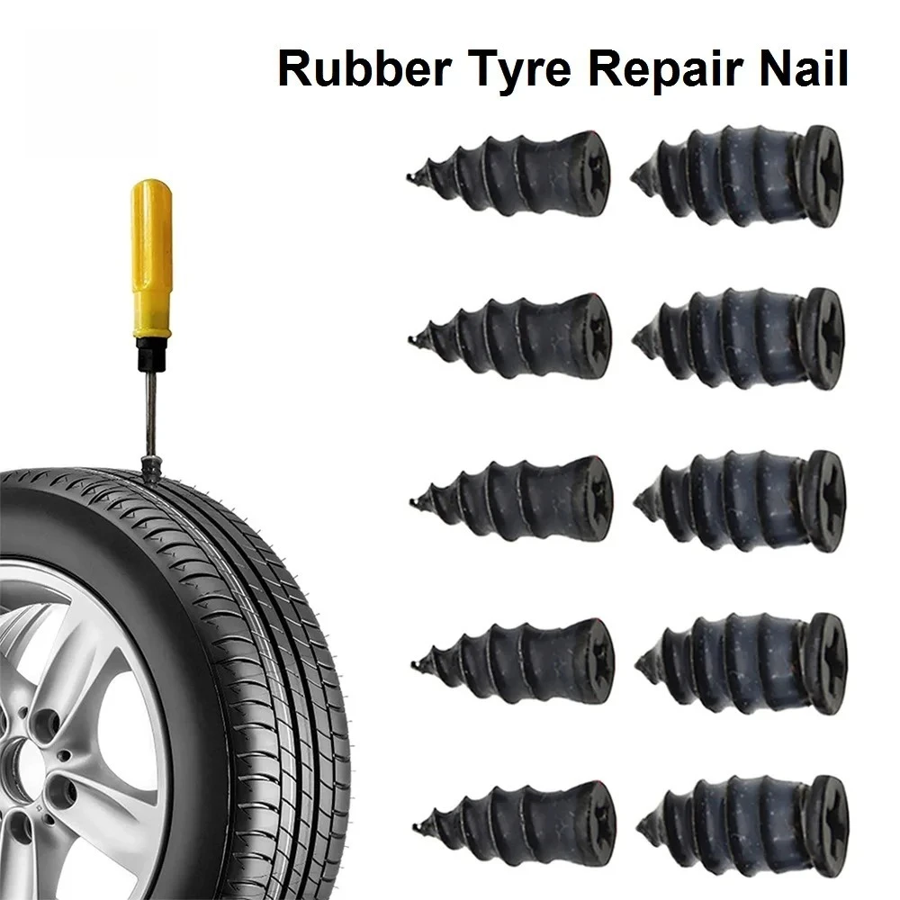 Auto, motorfiets, fietswiel, bandenreparatieset, reparatie van vacuümbanden, rubberen nagel, reparatiespijkerplug, lekreparatiestrip, afdichting