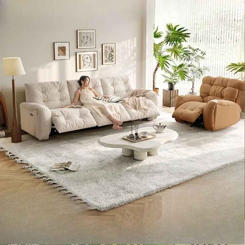 *luxury Nordic Recliner Sofas Puffs Lounges Divani 2 Posti Furniture Armrest Large Filler Sofas Wood Design Electric Designer
