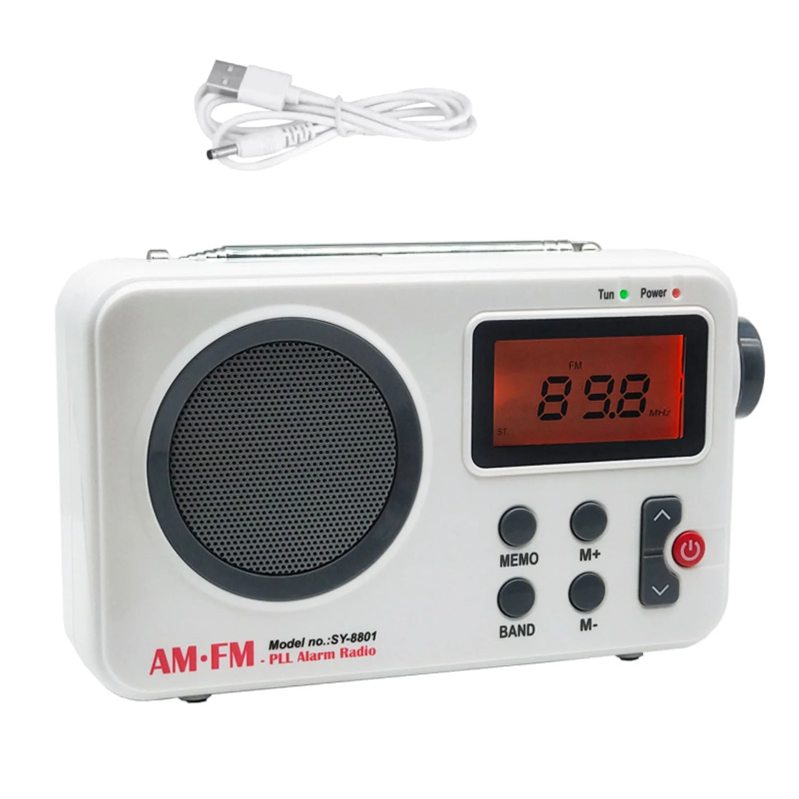 1Pc Portable AM/FM Dual Band PLL Alarm Radio With LED Display Soft Backlight Digital LCD Screen Clear Loud Audio Speaker Player
