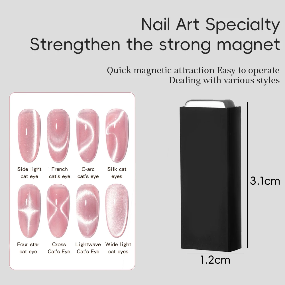 KANIU Starke Doppelendige Bandmagnete für Katzenaugen-Effekte, Glasperlen-Effekte, Nagelkunst-Gel-Politur-Werkzeug, DIY Magnetisches Nageldesign