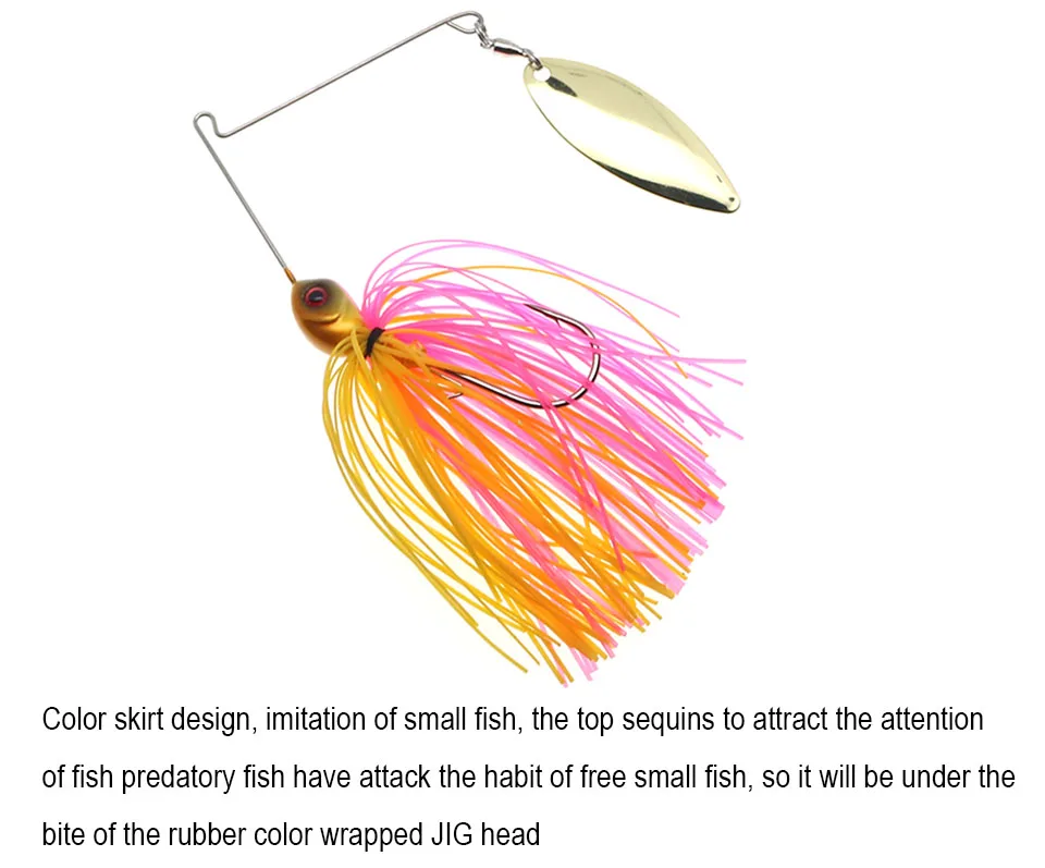 HISTOLURE Spinner Köder 7g 10g Draht Köder Buzzbait Metall Löffel Jig Angelköder Spinnerbait Swimbait Bass – Detail 6