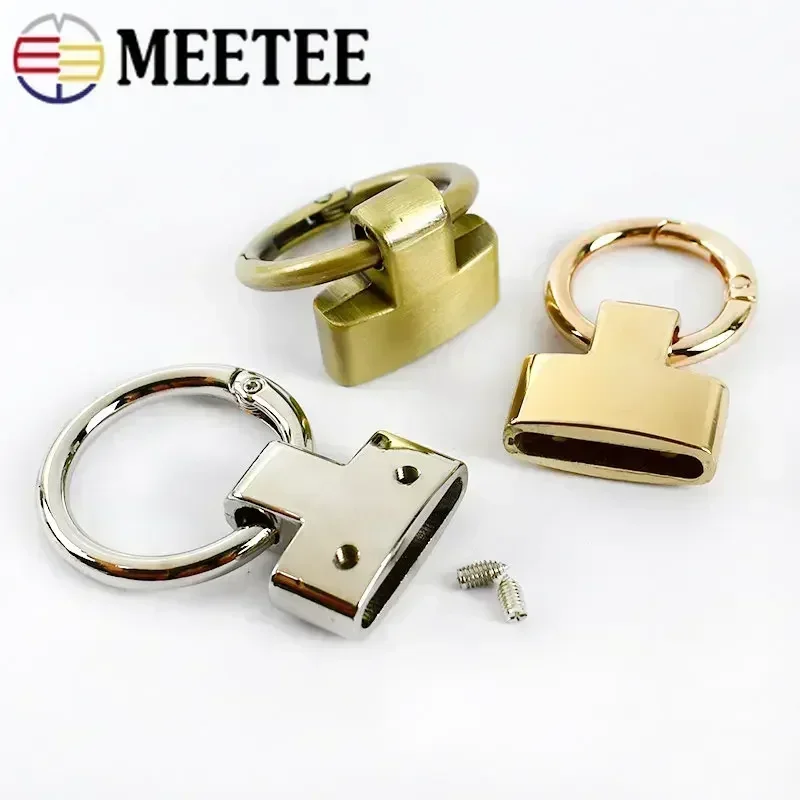 5/10/20Pcs Meetee 20/25mm Metal O Ring Buckles Bag Sides Clip Buckle for Keychain Handbag Belt Snap Clasp Hardware Accessories