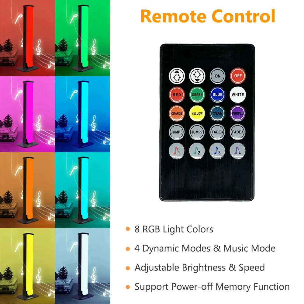 Zmiana koloru RGB listwa świetlna LED USB podświetlenie TV zdalny nastrojowe oświetlenie symfoniczny dekoracyjna z lampkami Pickup muzyki Rhythm