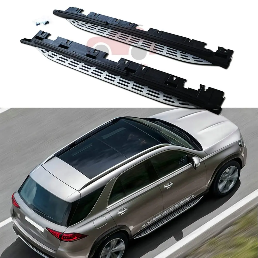 

FANTE 2PCS Running Board Side Step Nerf Bar Fits for Mercedes Benz GLE V167 2020 2021 2022 Aluminum