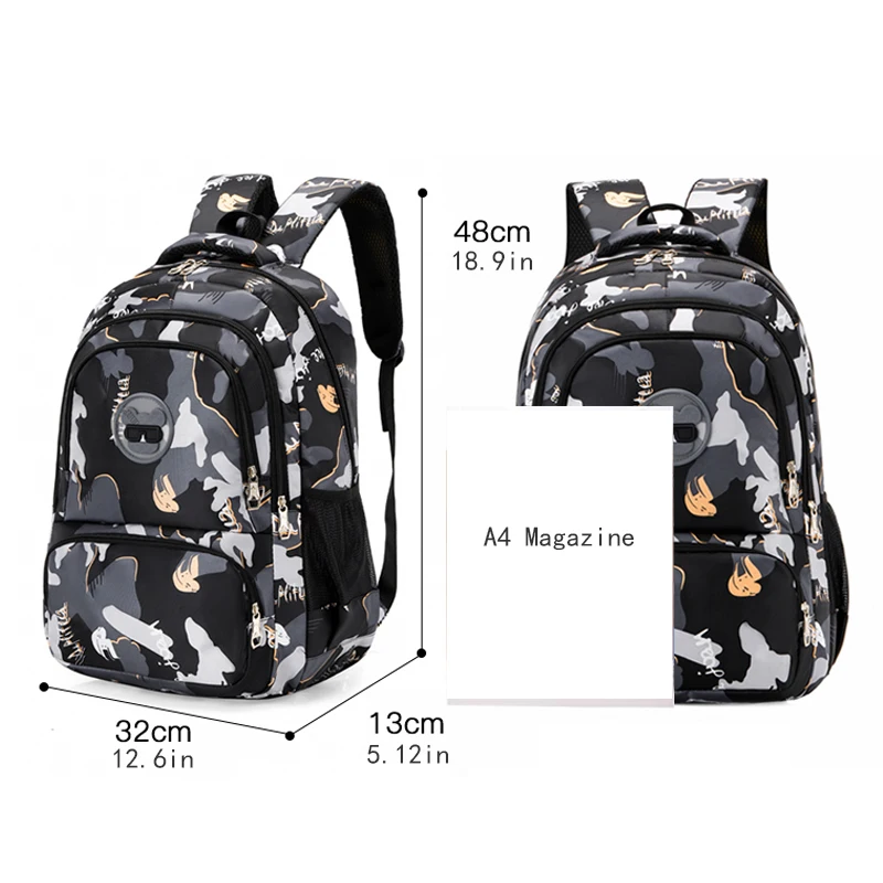 حقيبة ظهر للسفر ذات سعة كبيرة مع حجرة للكمبيوتر المحمول - حقيبة سفر متعددة الجيوب، مثالية للحرم الجامعي - سهلة المسح والتنظيف #5