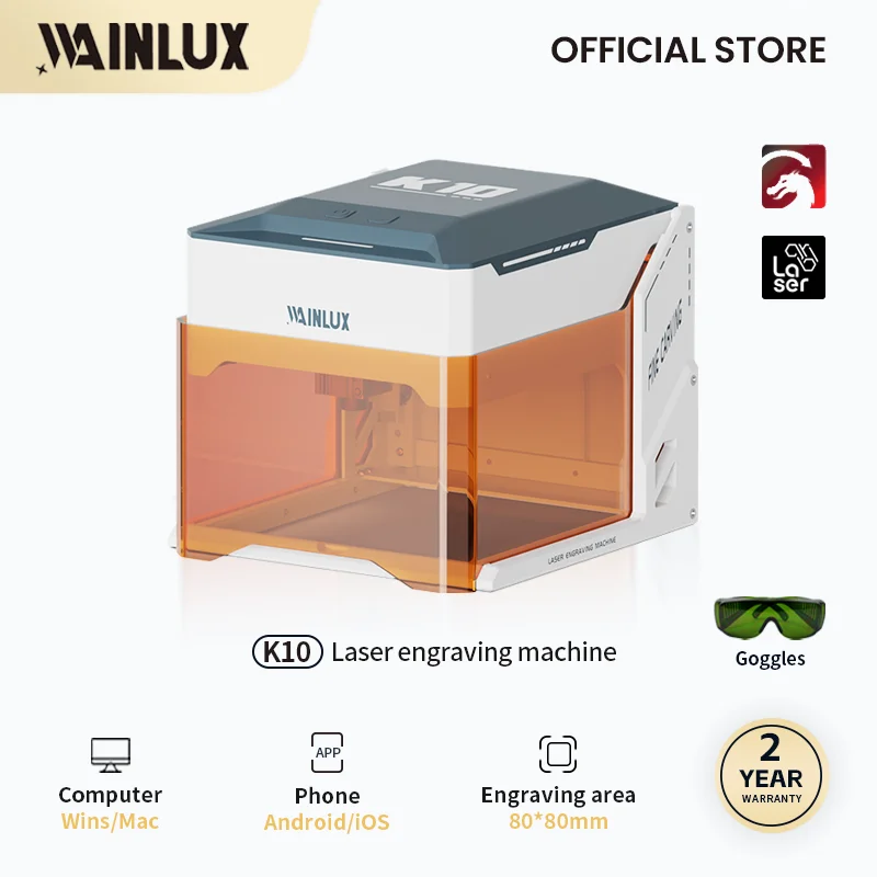 

Wainlux K10 Laser Engraver 3000mw Bluetooth Upgrade Version Mini Laser CNC Engraving Marking Machine Mark Carpentry Tool Machine