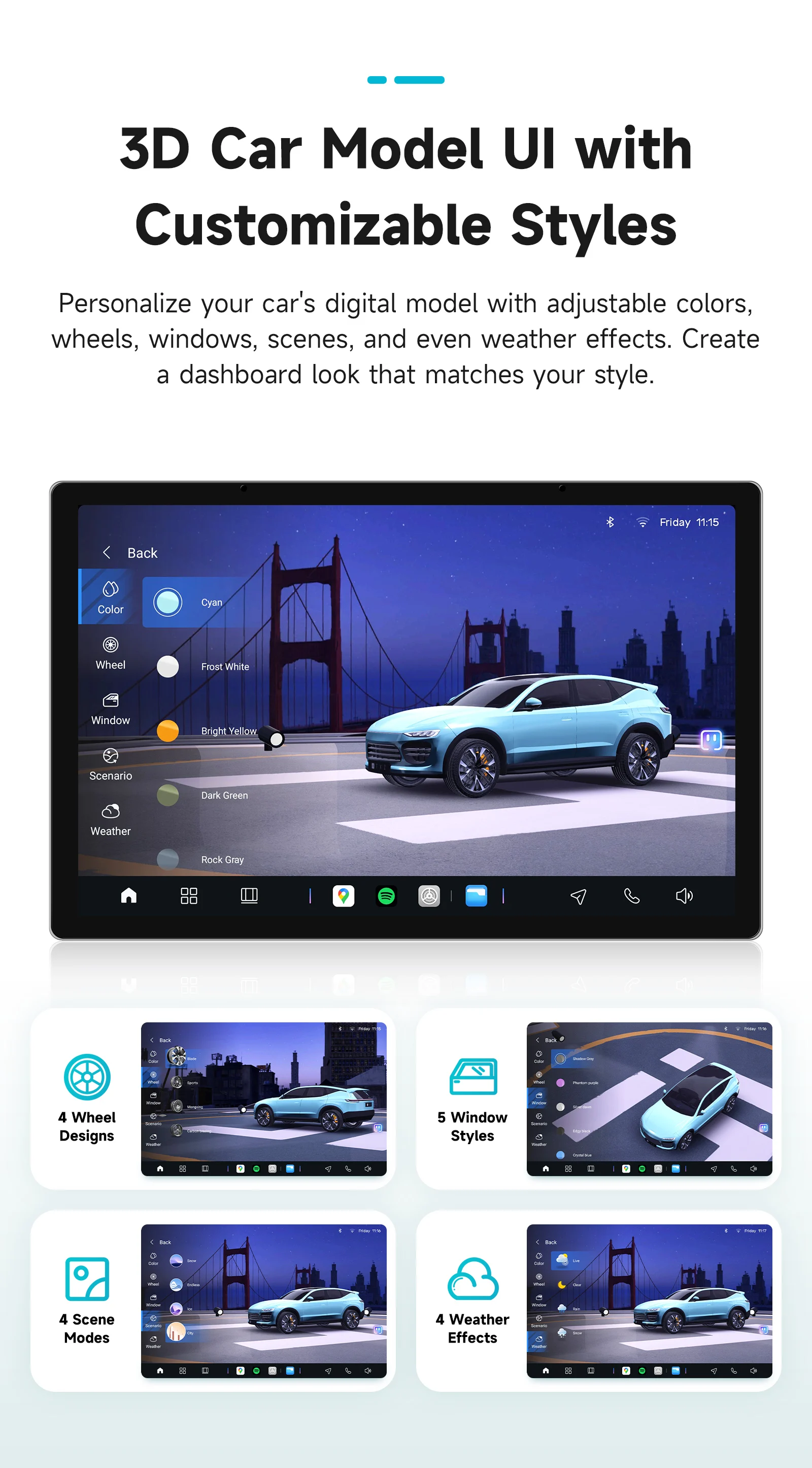 AURAAI X100 2Din Android Auto-Intelligent-Bildschirm für Jeep Wrangler JL Gladiator 2018 - 2021 UIS7870 DSP RDS GPS 4G BT ADAS 360CAM – Detail 10