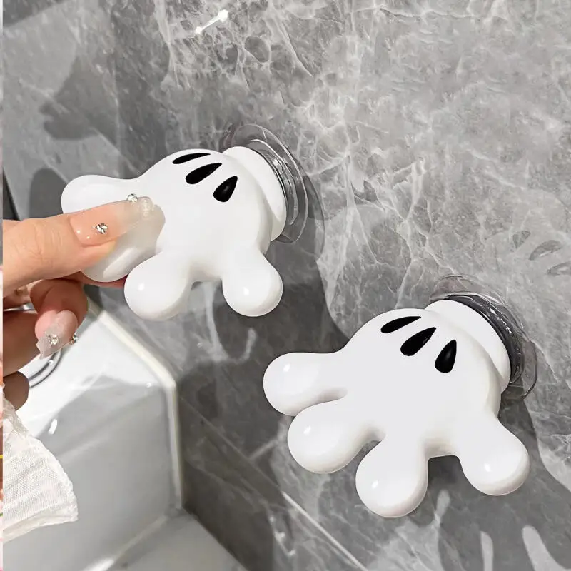 ミッキー歯ブラシホルダー家庭用浴室タオル吸盤多機能跡のない吸盤フック非パンチングデータケーブルワインダー