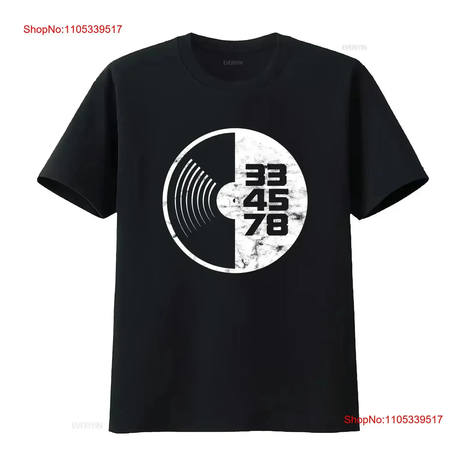 NUEVA Camiseta de Coleccionista de Vinilos con Diseño de Tocadiscos 33 45 78 RPM, Estilo Vintage Lavado, Ligeramente Casual para Hombre, Elástica y Suave