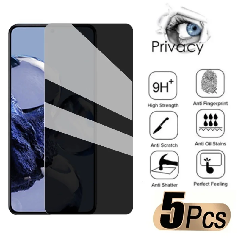 사생활 보호 강화 유리, OPPO Realme C25S C25Y C53 C21 C15 C12 C3 C3i C20A GT 3 스크린 보호대 Narzo 50i Prime, 5 개 