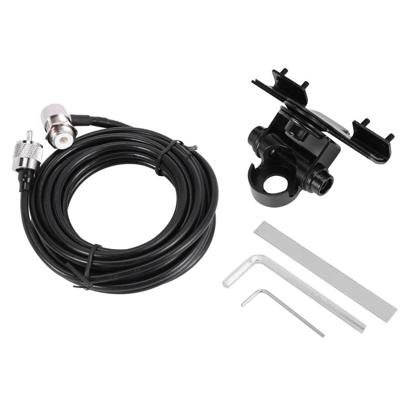 RB-400 Car Antenna Mount Bracket + 5M PL259 Connector Extend Cable Feeder Cable For Mobile Radio TH-9800 BJ-218 KT8900