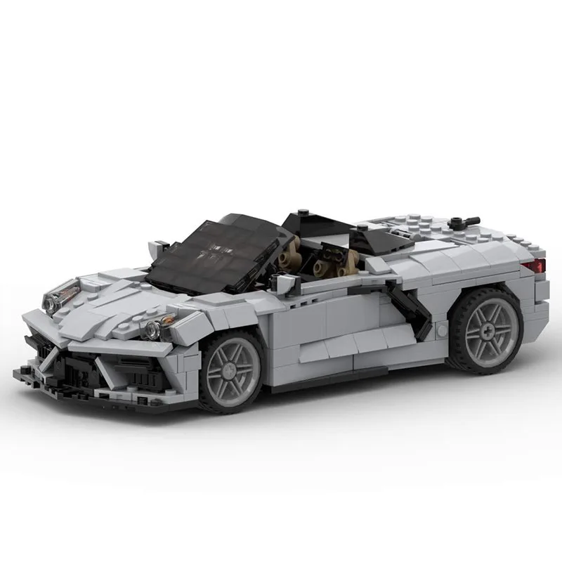 

MOC Corvette C8 Convertible Speed Champions Super Sports Cars Building Blocks Bricks Set Kids Toys Gifts For Boys And Girls