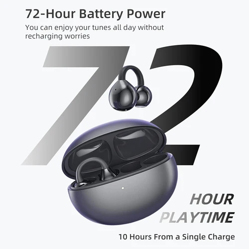 Imagen 2 del producto UYUXIO BT 5,4 auriculares con Clip auriculares inalámbricos abiertos con 72H de tiempo de reproducción batería de larga duración sobre los oídos para entrenamientos deportivos