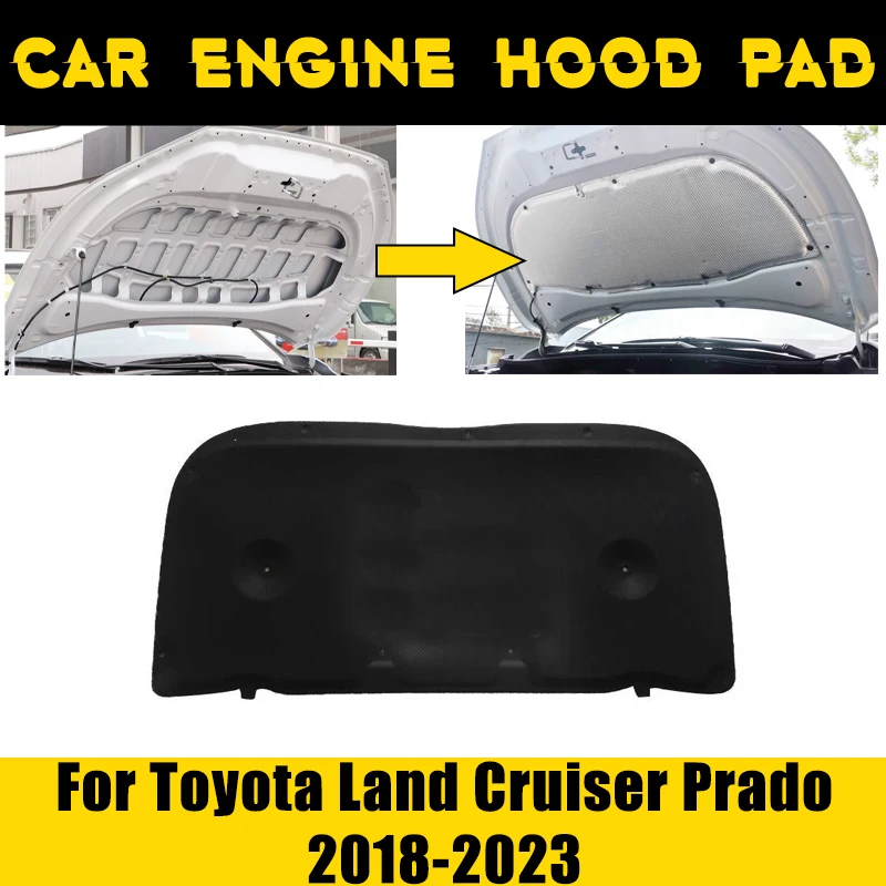 Car Engine Hood Pad For Toyota Land Cruiser Prado J150 2018-2023 Heat Insulation Cotton Mat Soundproof Cover Sound Accessories