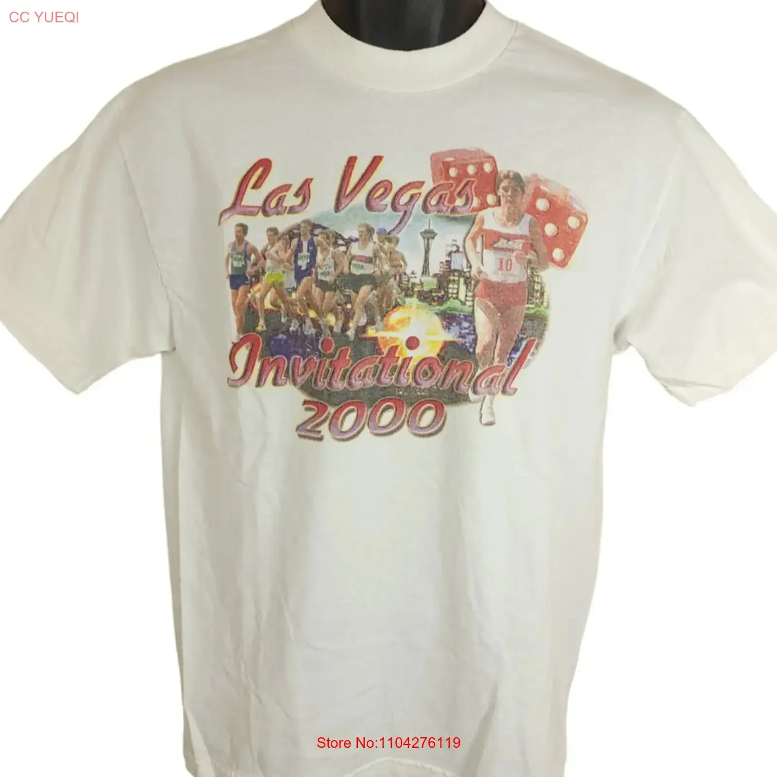 Vintage Las Vegas Invitational T Shirt Mens Size Medium Y2K 2000 Track Field vintage Washed Slightly Soft Stylish Casual