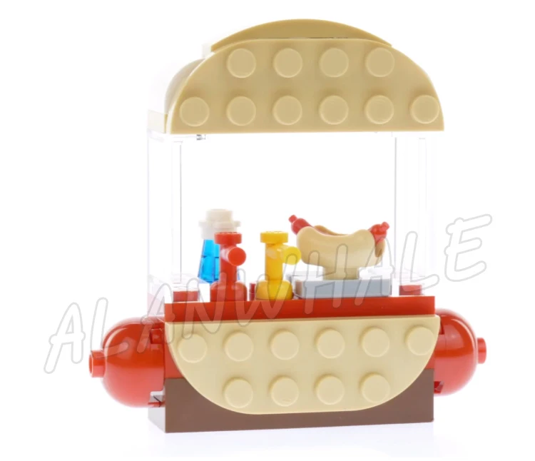 256pcs Friends Heartlake Andrea Park Performance Musical Stage Hot Dog Stand 10855 Building Blocks Sets Compatible With Model