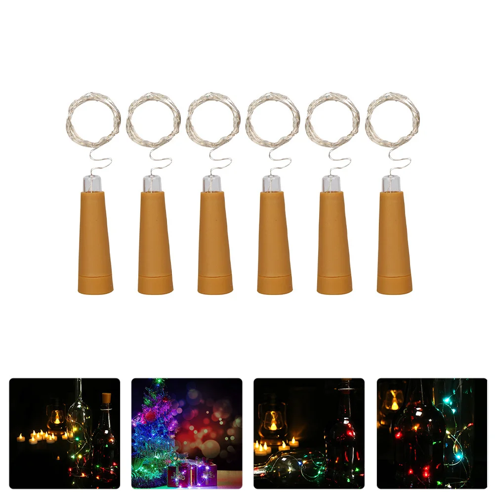 

6Pcs Wine Bottle String Lights LED Decorative Lamp for Party Bedroom Garden Outdoor Twinkle Light String Party Light