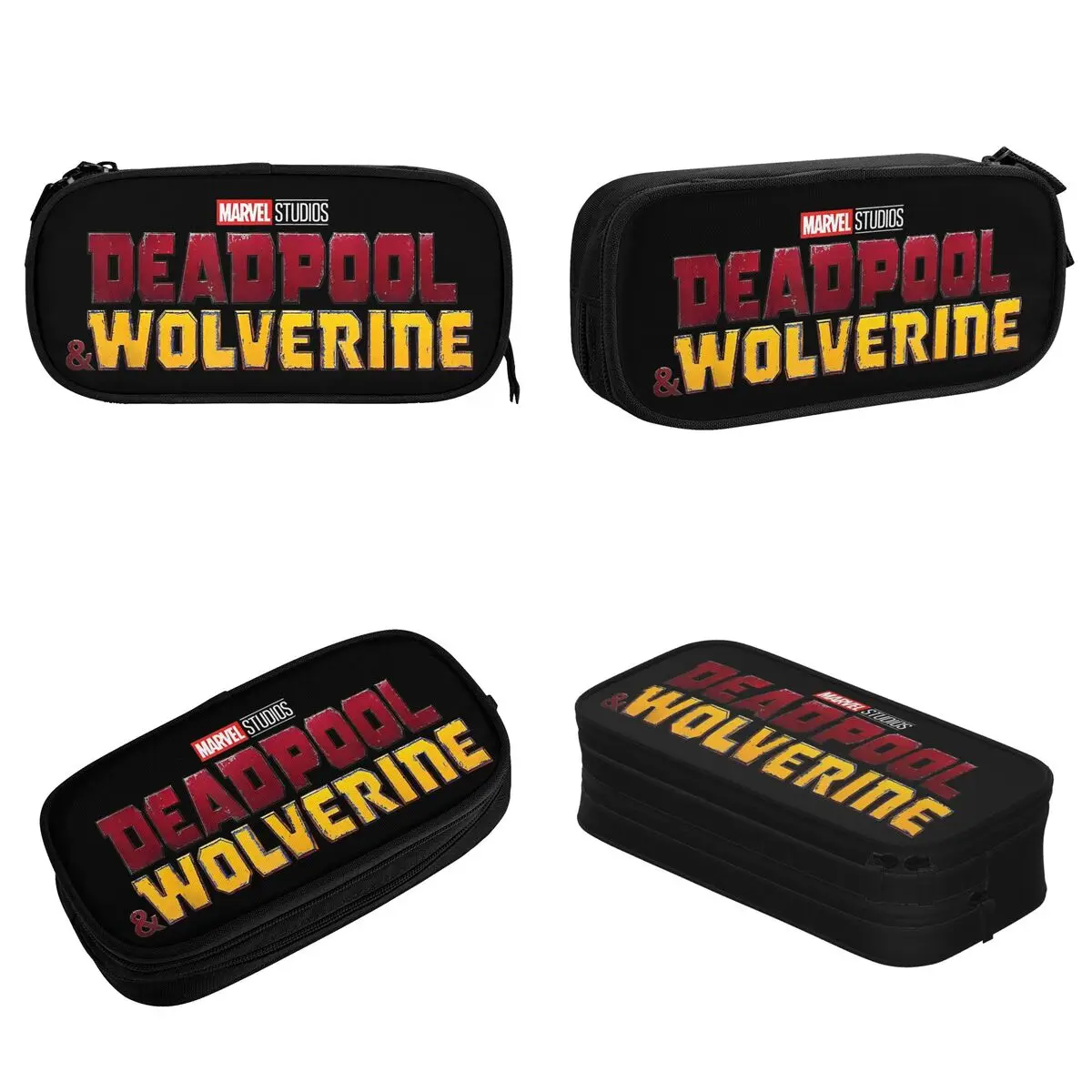 Deadpool & Wolverine Movie Logo Pencil Case Fun Pen Holder Bags Kids Large Storage School Supplies Gifts Pencil Pouch