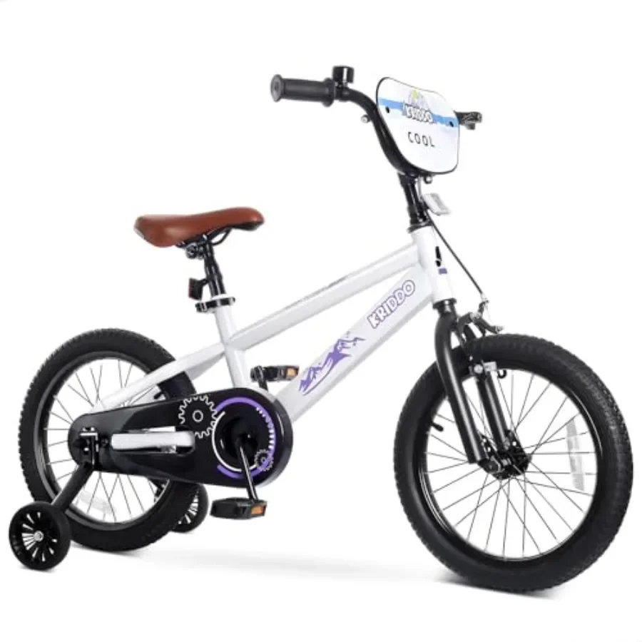 

bike for ages 38, steel frame, red/black, removable training wheels + dual braking system + height adjustment + DIY name plate