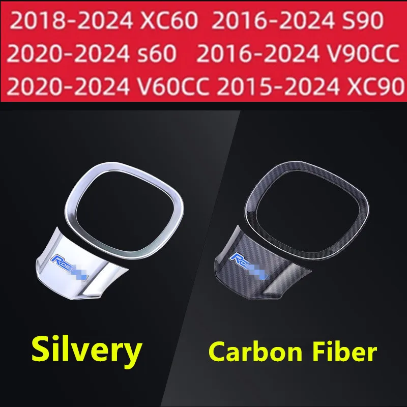 Car Steering Wheel Trim Decoration Cover Sticker for Volvo XC90 S90 XC60 Accessories 2017 2018 2019 2020 2021 2022 2023 2024