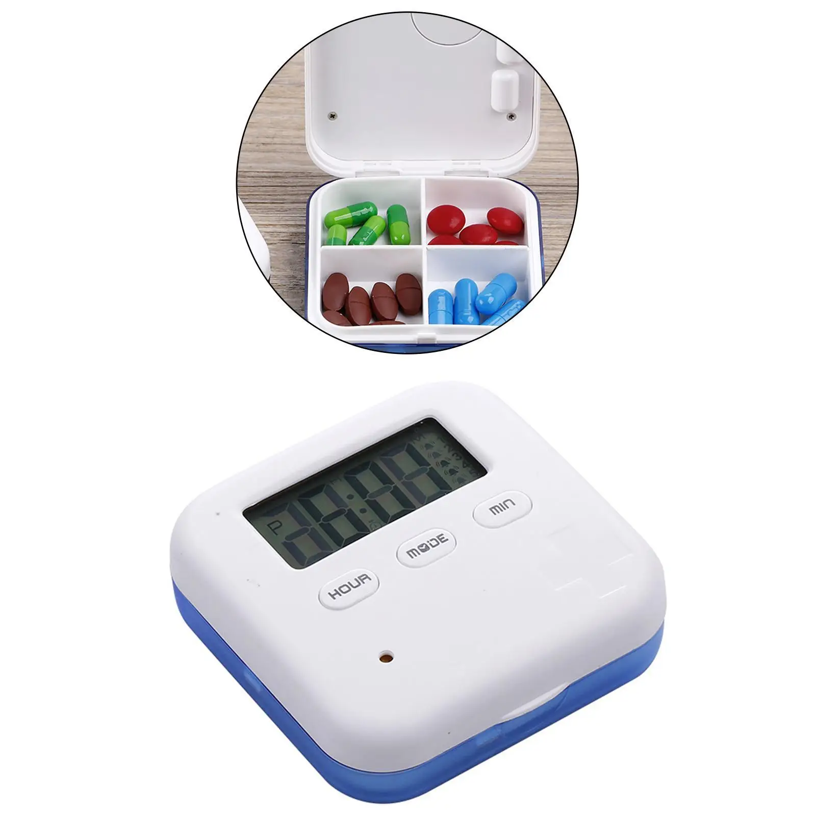 

Portable Electronic Pill Reminder LCD Screen 5 Alarms Essential Nursing