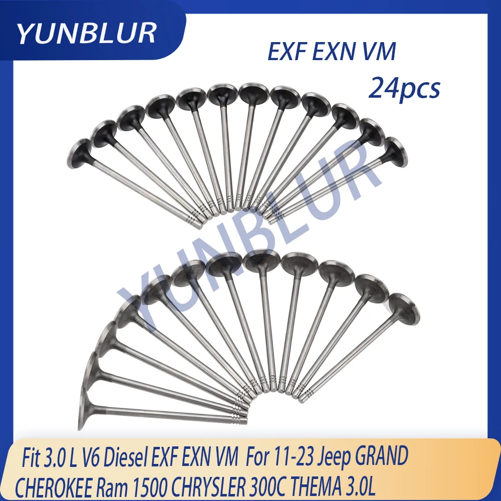 

Engine Parts Intake & Exhaust Valve Fit 3.0 L Diesel EXF EXN VM For 11-23 Jeep GRAND CHEROKEE Ram 1500 CHRYSLER 300C THEMA 3.0L