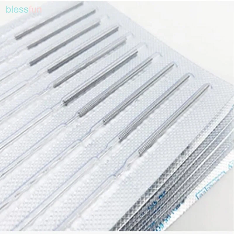 10box*100pcs/pack New Sterile Acupuncture Needle 1000 Hwato Flat Handle Needle Asepsis Disposable Aluminum Foil Packing