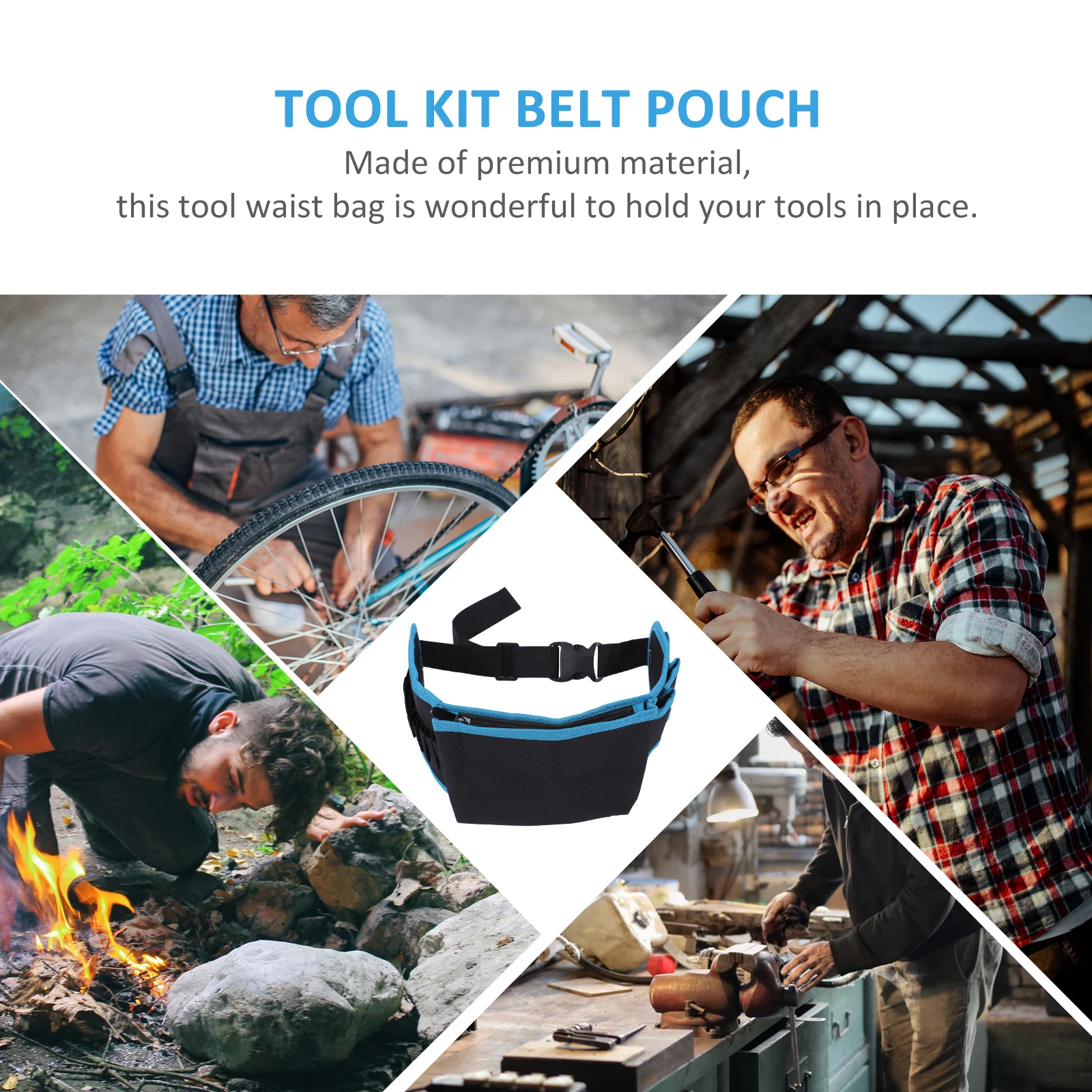 

Waterproof Tool Waist Bag Large Capacity Electrician Tool Holder Oxford Cloth Tools Bag For Plumber Carpenter Maintenance Belt