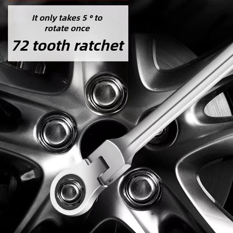 12PC Wrench Dual-purpose Ratchet Wrench 72 Tooth Movable Wrenches Set  Professional Auto Repair Manual Wrenches with Storage Bag