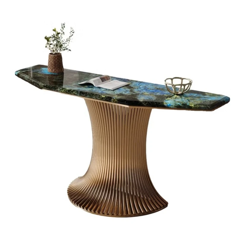 

Italian light luxury marble entrance table, villa hotel lobby entry