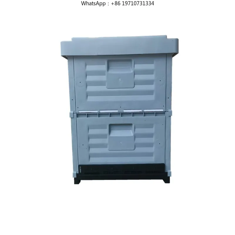 10 Frames Plastic Beehive with 1 Boxes PP Foam Insulated Beehive Ventilated Pullable Bottom Plate for Beekeeping
