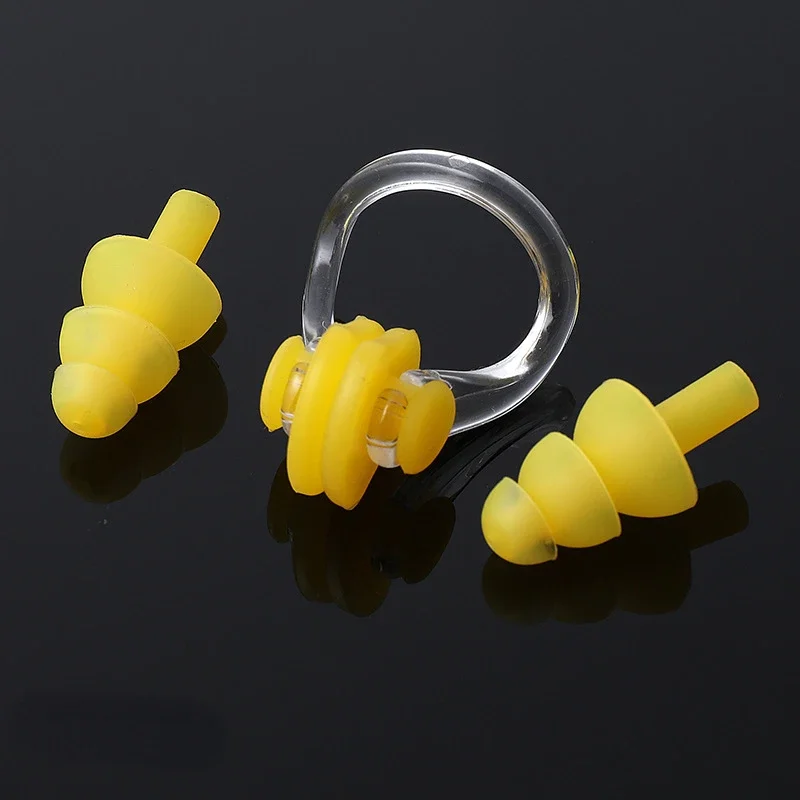 【74】Swimming Products Swimming Nose Clip Earplug Box Dustproof and Waterproof Silicone Soft Earplug Nose Clip Set Manufacturer