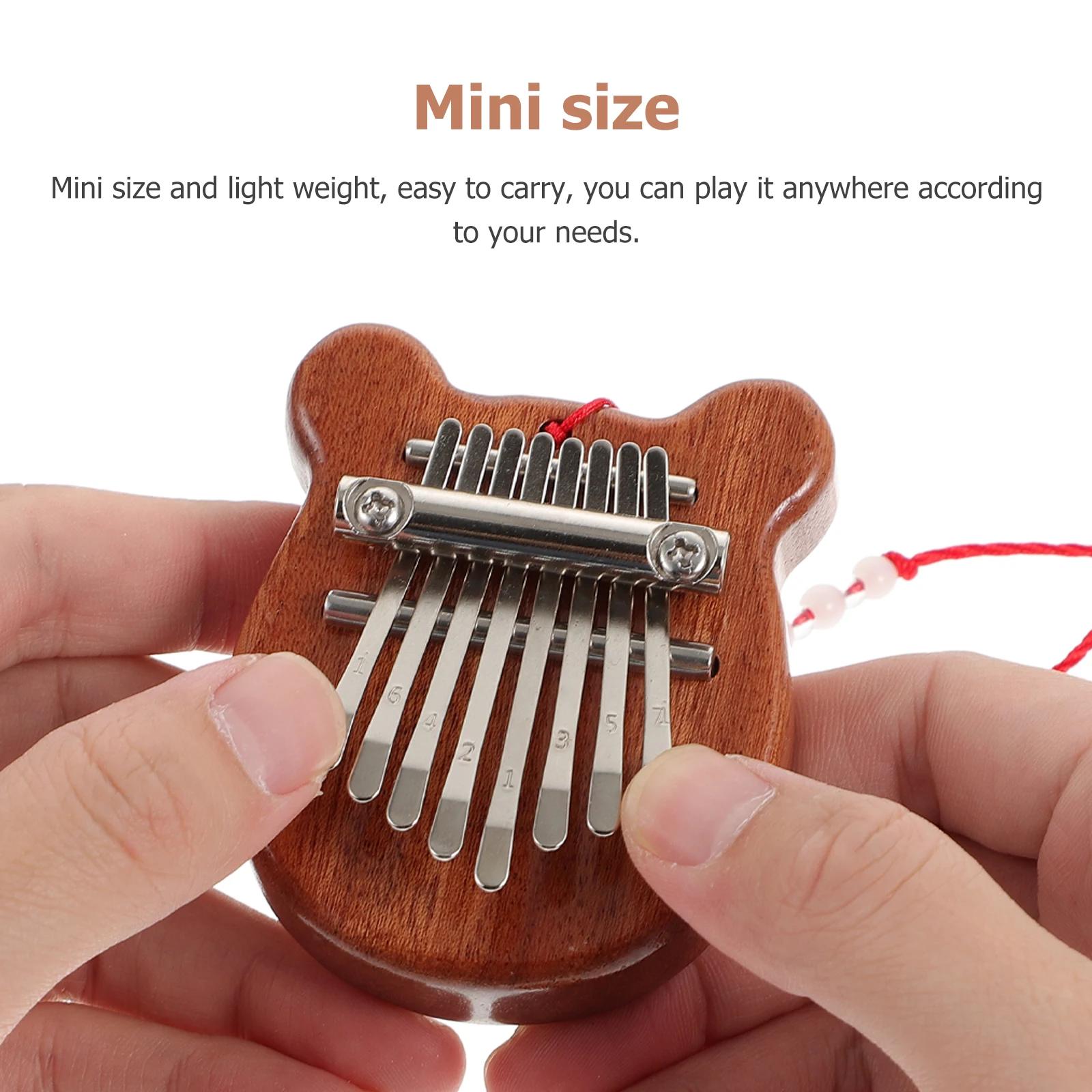 

Thumb Music Keyboard Mini Floor Child Piano Portable Transparent Caliber Folding Kalimba Toy Instrument Finger Toddler