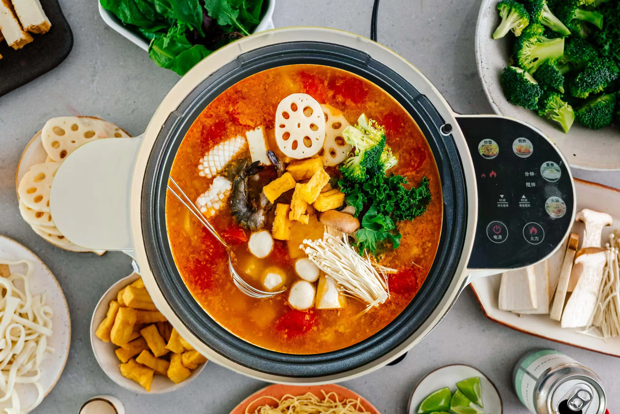 1400W Mini House Use Automatic Cooking Machine Stir-Fry Pot