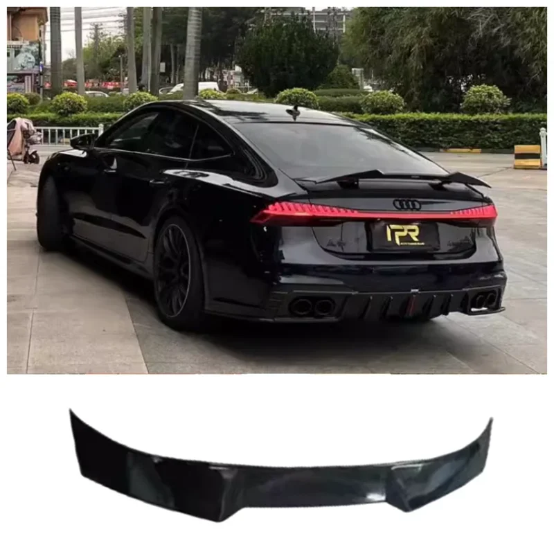 For Audi A7 S7 C8 2019 2020 2022 2023 2024 High Quality Real Carbon Fiber Car Rear Wing Trunk Lip Spoiler